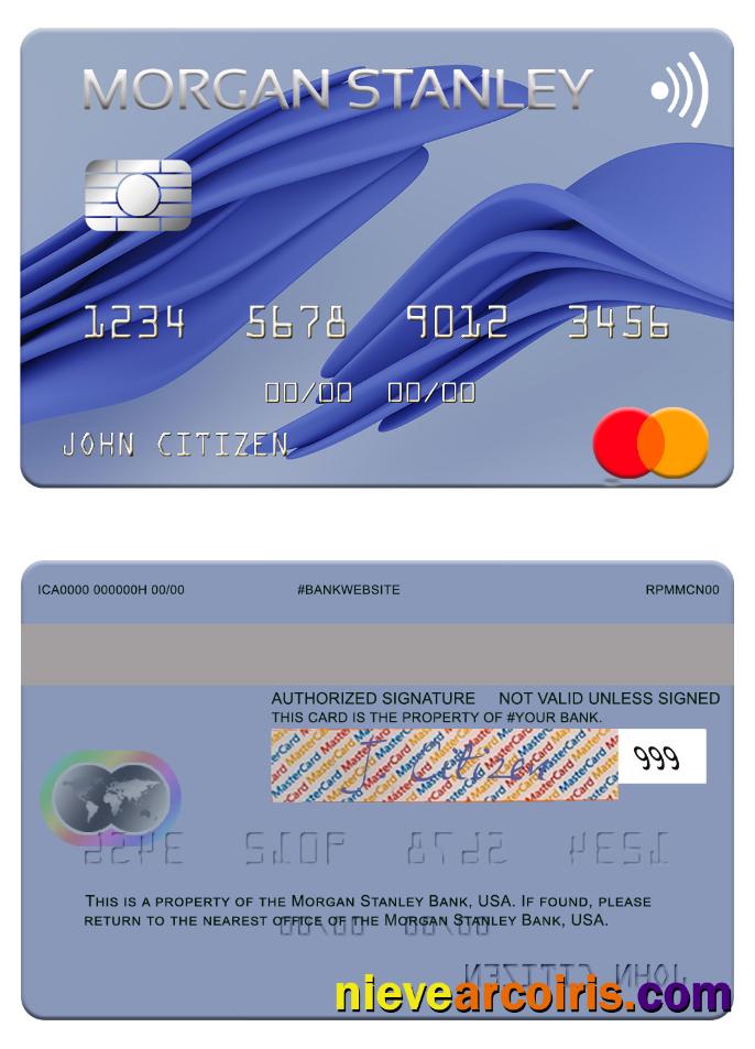 USA Morgan Stanley Bank mastercard